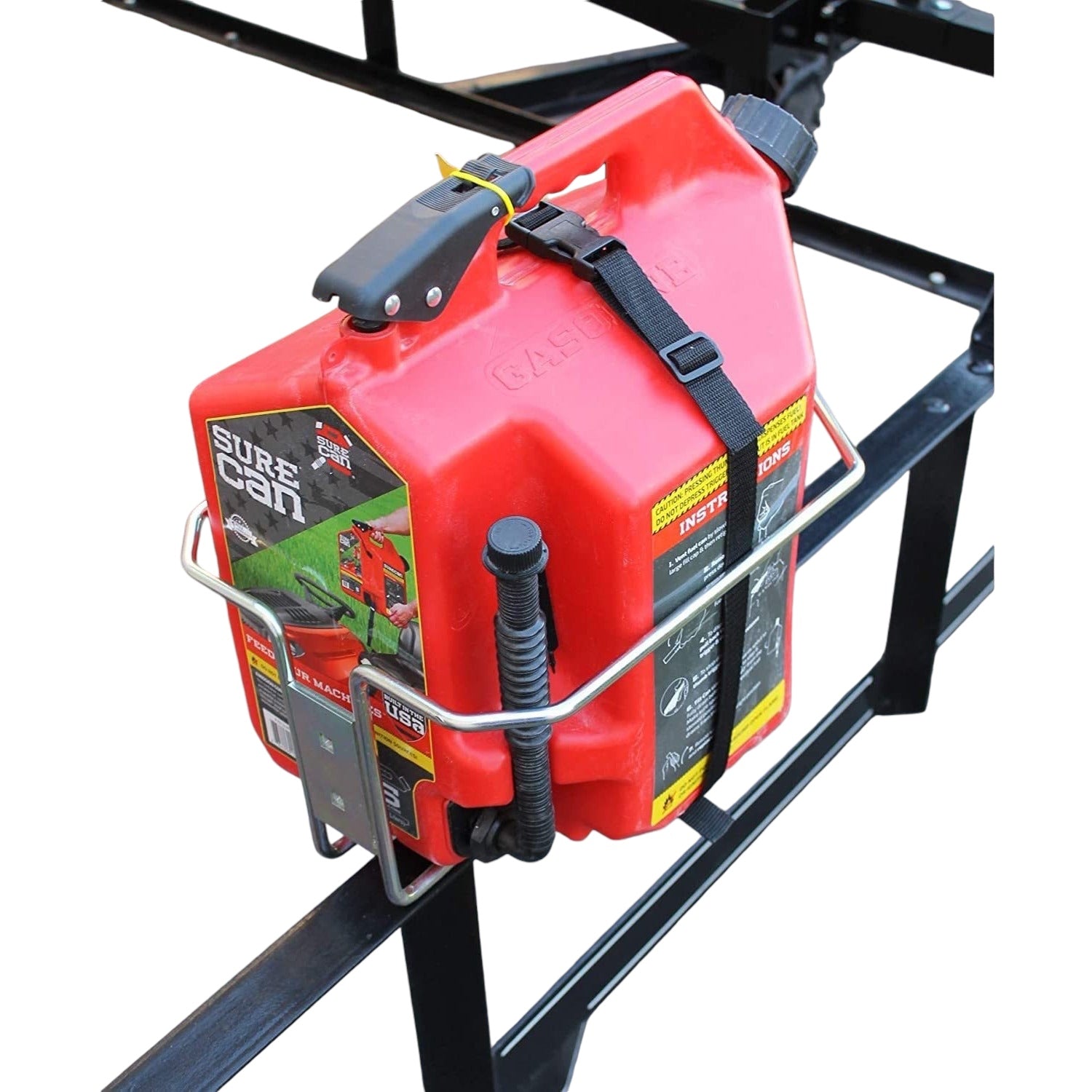 Heavy Duty Dual Gas Can Holder W/ Base For 5 Gallon Jugs - C2M