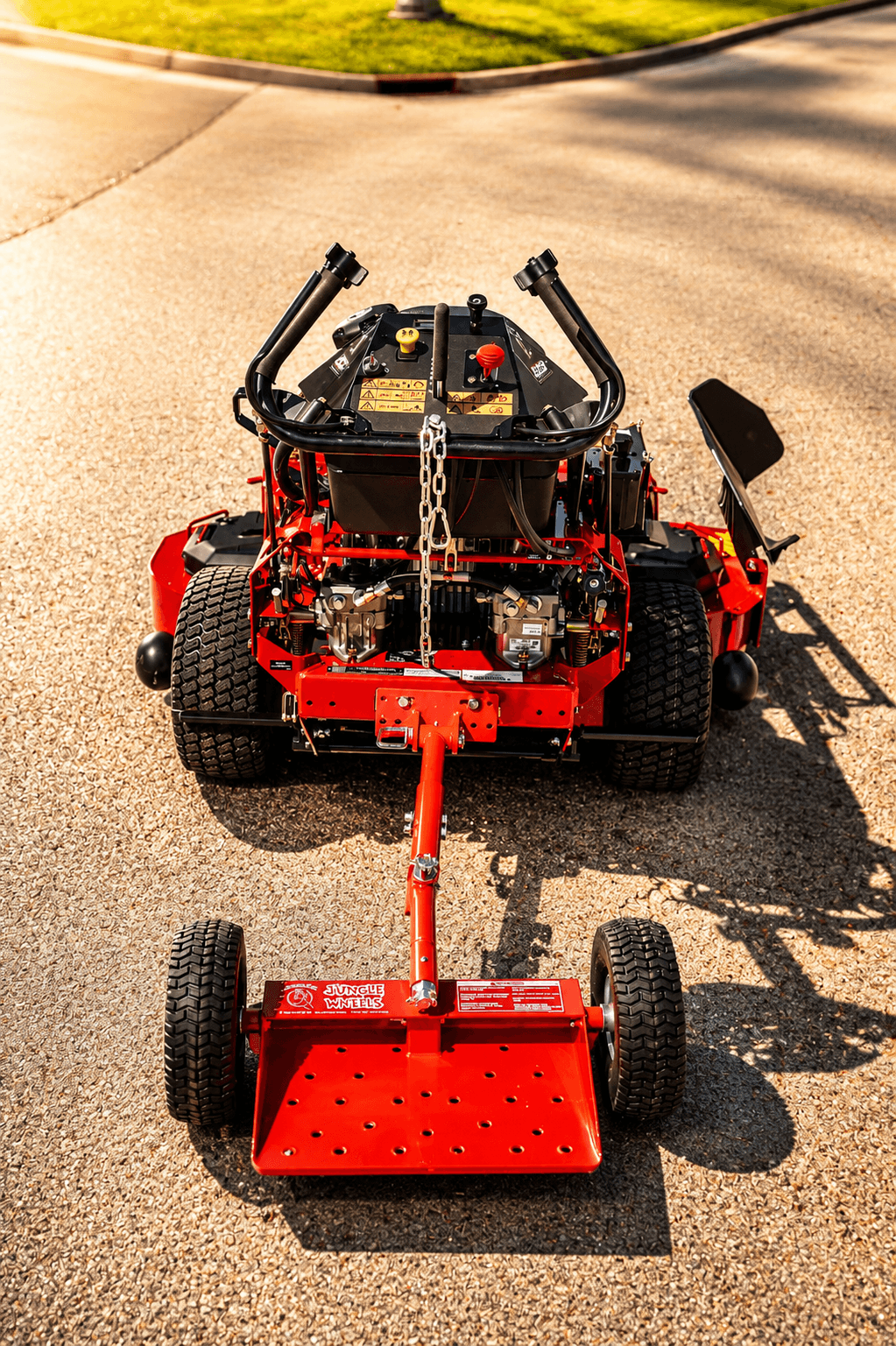 Jungle Wheels 2-Wheel Mower Sulky – Red – Jungle Jims Accessory