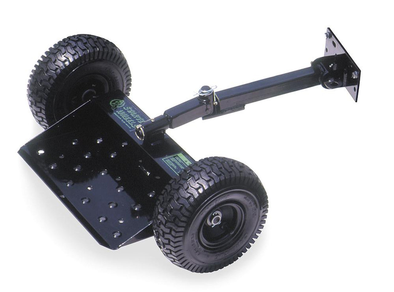 Open Box | Jungle Wheels 2-Wheel Mower Sulky (Black) | Commercial Walk-Behind Mower Attachment | JW BLACK