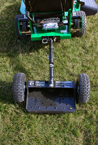 Open Box | Jungle Wheels 2-Wheel Mower Sulky (Black) | Commercial Walk-Behind Mower Attachment | JW BLACK