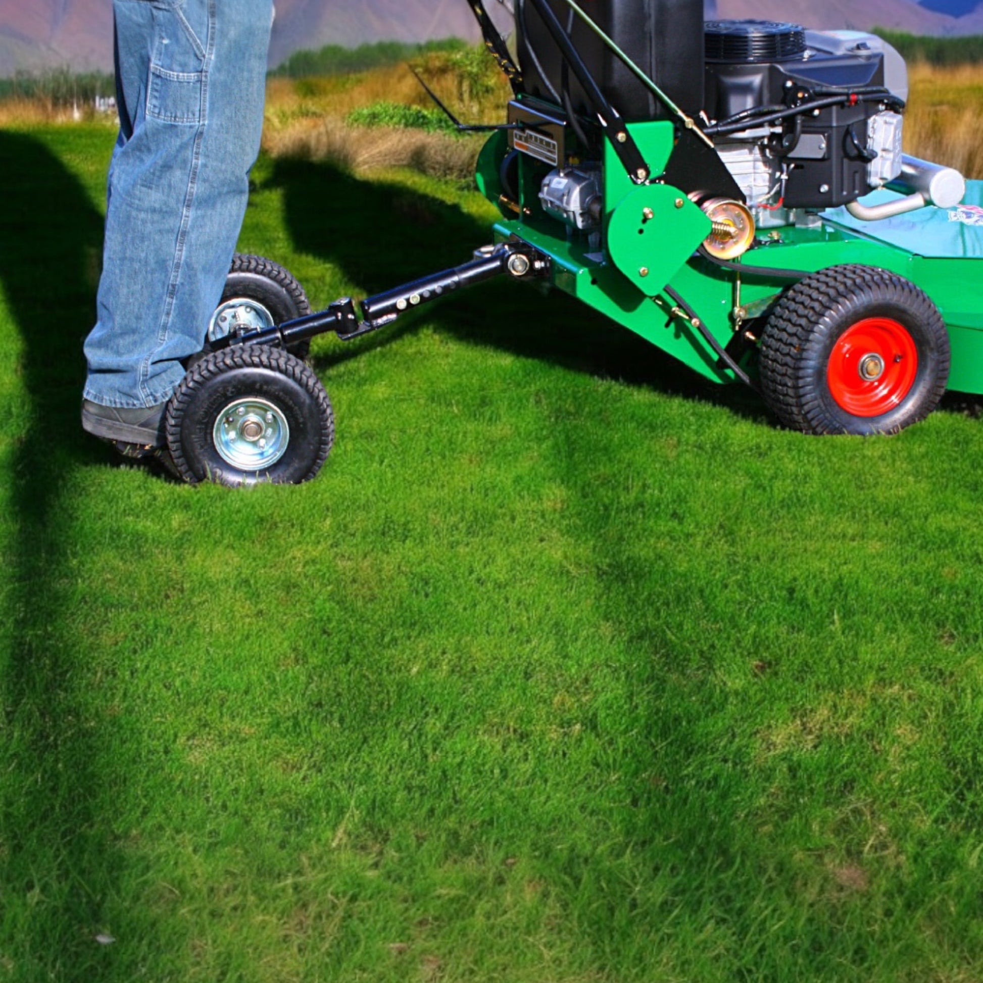 Jungle Wheels 2-Wheel Mower Sulky – Black – Jungle Jims Accessory