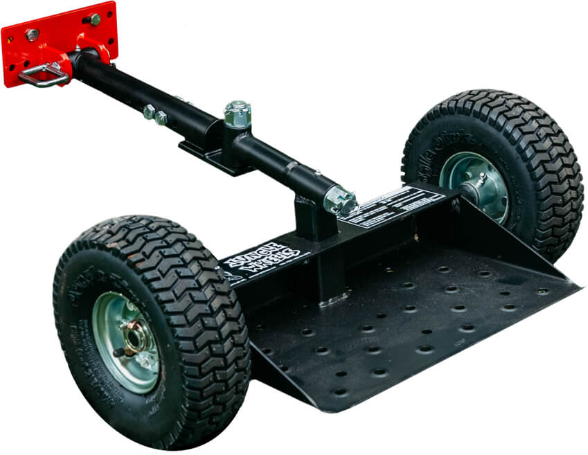 Jungle Wheels 2-Wheel Mower Sulky (Black) | Commercial Walk-Behind Mower Attachment | JW BLACK