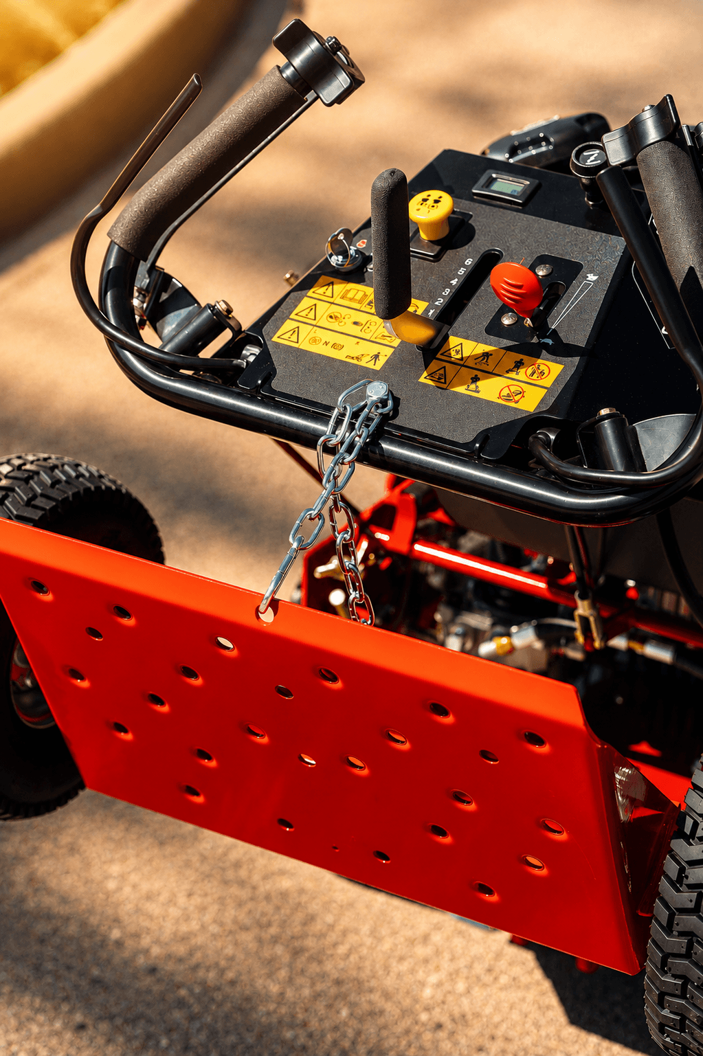 Jungle Wheels 2-Wheel Mower Sulky (Red) | Commercial Walk-Behind Mower Attachment | JW RED
