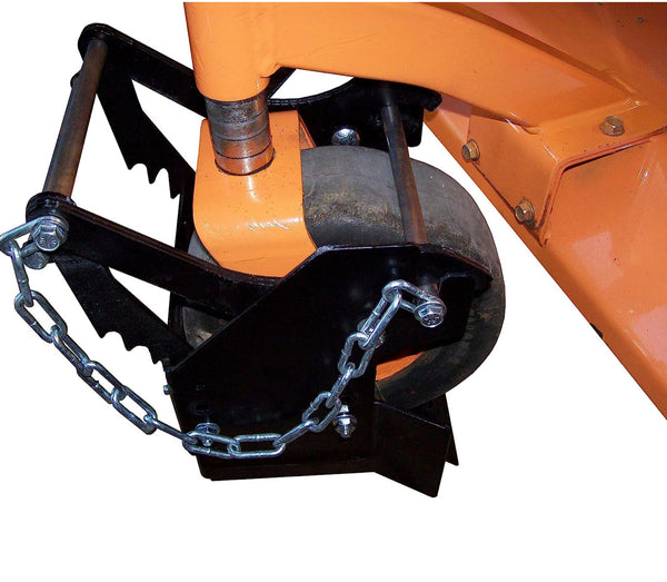 Open Box Mower Holder Large Mower or Spreader Holder - Tire Lockdown For Lawn and Landscape Trailer