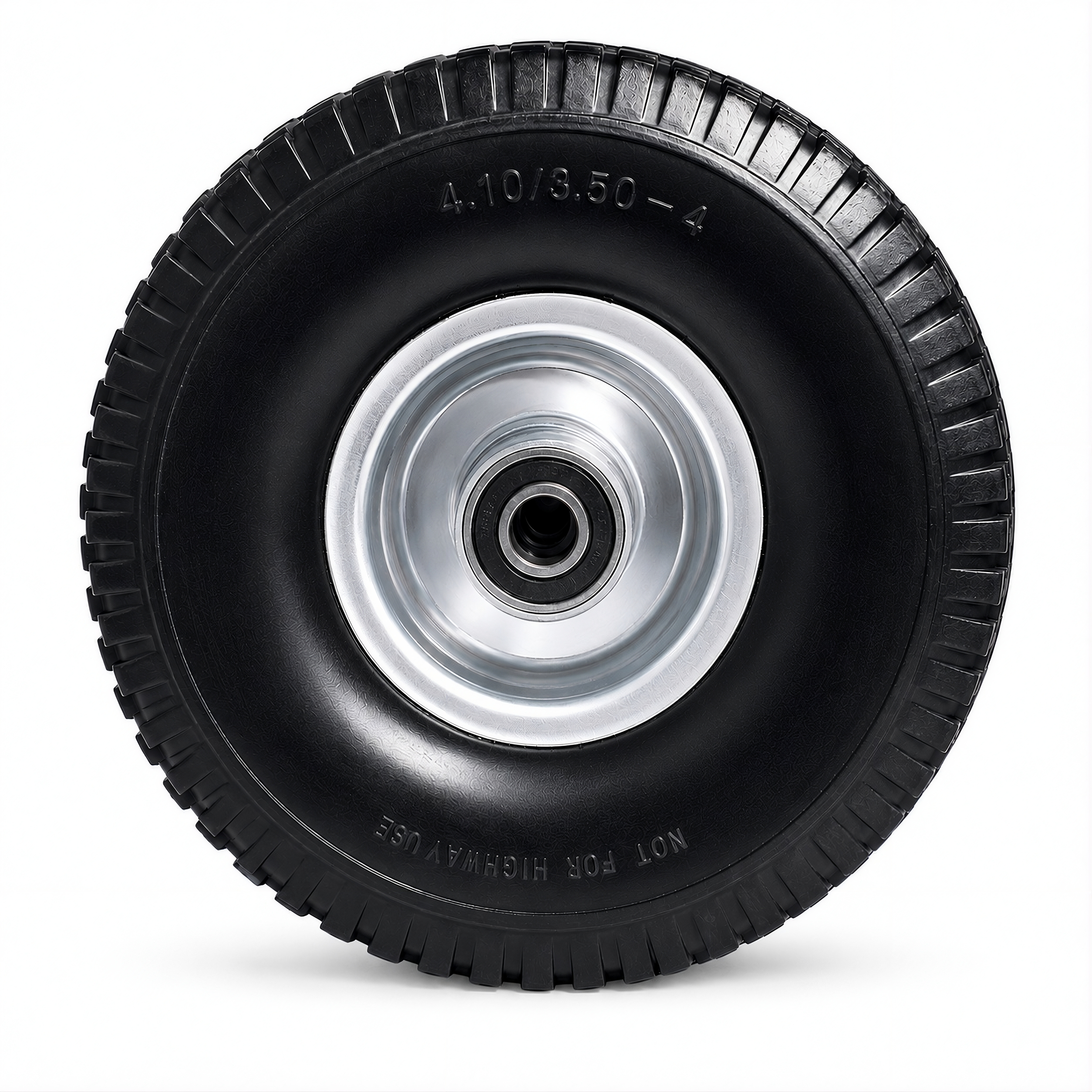 Jungle Jim's Jungle Wheels 10 Inch Flat-Free Replacement Tire with 3/4 Inch Sealed Bearings and Steel Rim