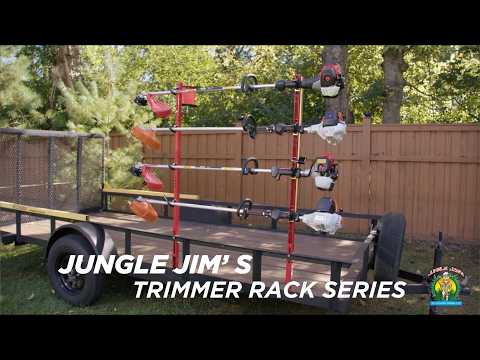 Jungle Jim's 4TR - Anti-Spin 4 Trimmer Rack for Lawncare Trailers