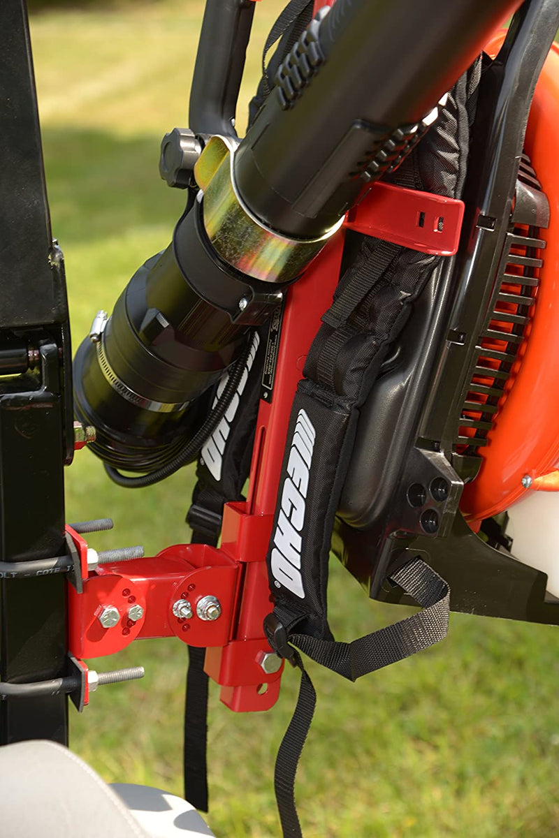 ZT- 1BH Zero Turn Single Blower Holder Rack - Secures backpack to Zero Turn Commercial Mowers