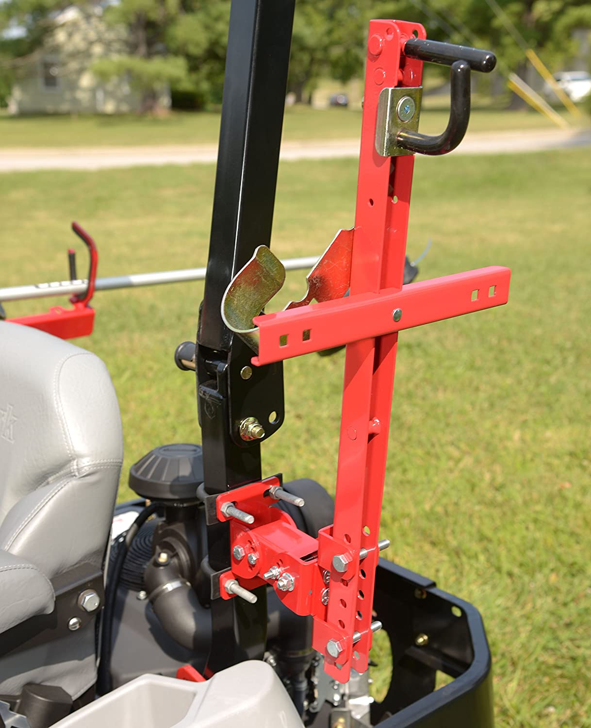 ZT- 1BH Zero Turn Single Blower Holder Rack - Secures backpack to Zero Turn Commercial Mowers