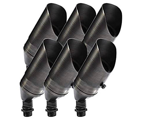 6 Pk of Directional Landscape Lights - Bronze - Waterproof -12V
